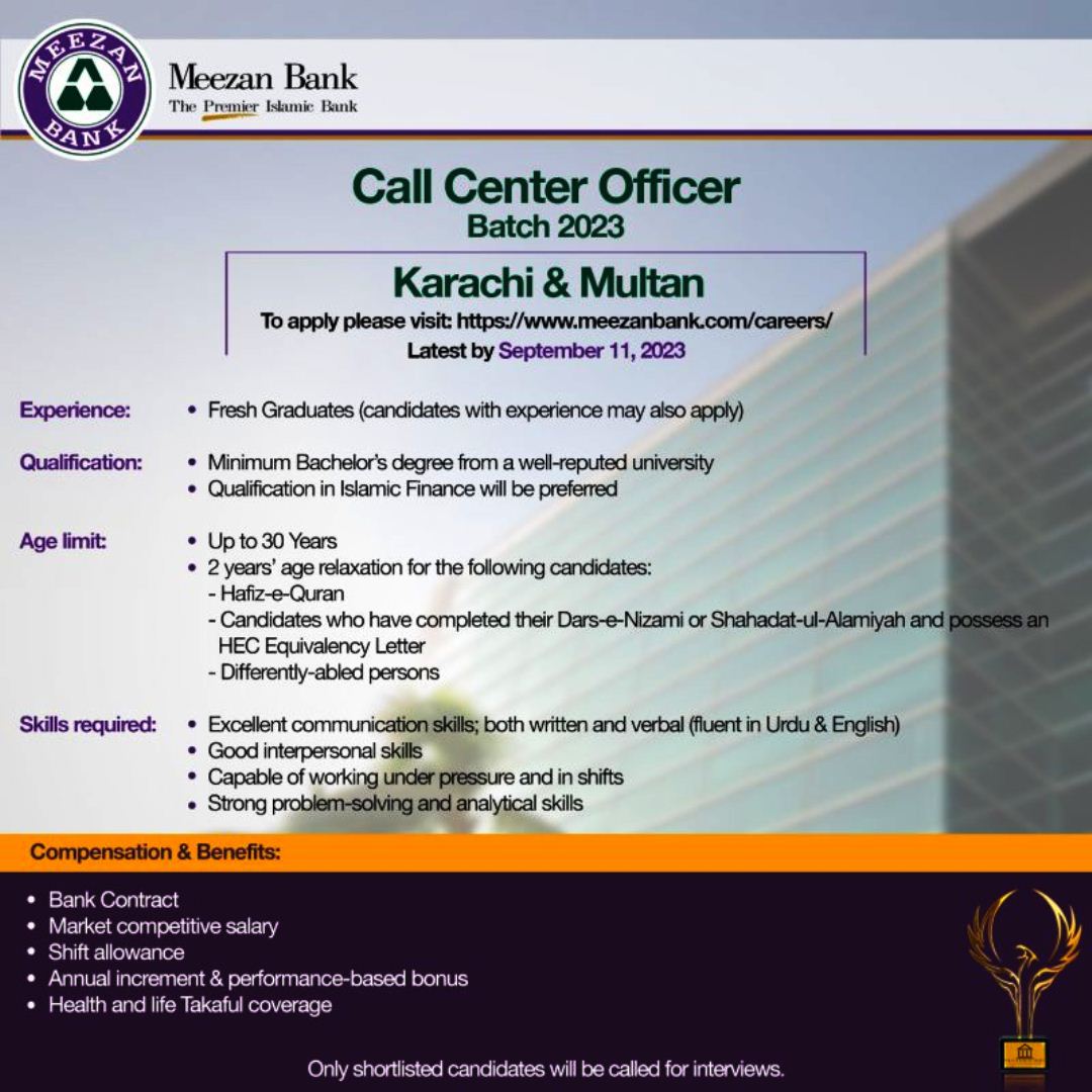 Join the Leading Islamic Bank in Pakistan - Exciting Job Opportunity at Meezan Bank 2023