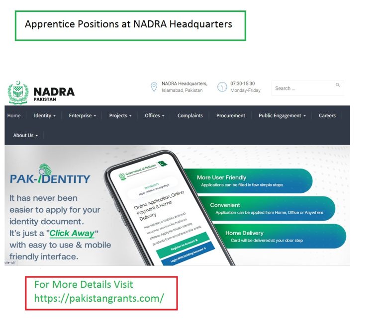 Walk-In Test/Interview for Apprentice Positions at NADRA Headquarters