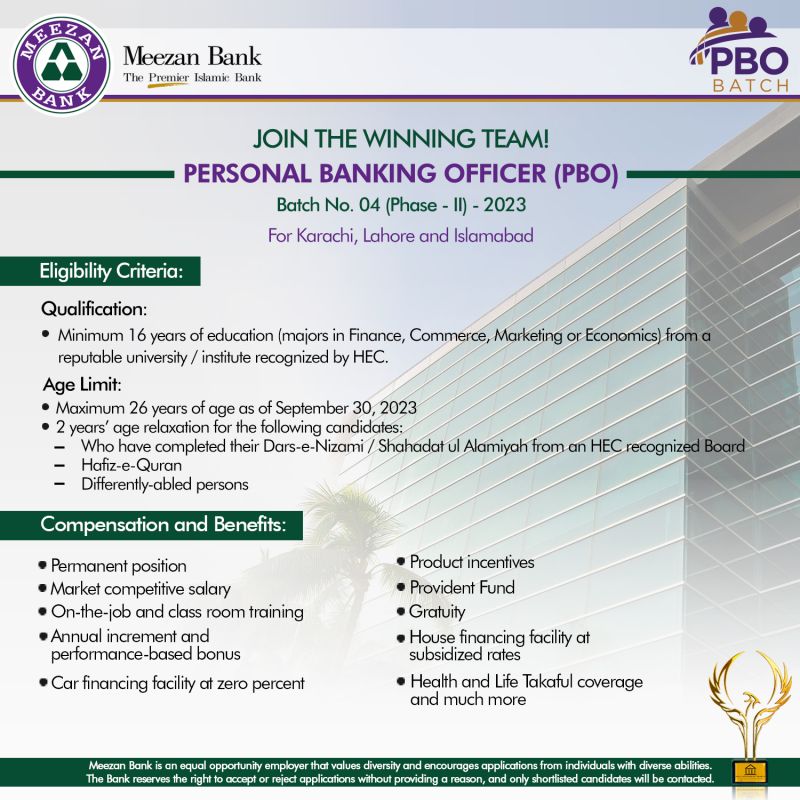 Join Personal Banking Officer (PBO)