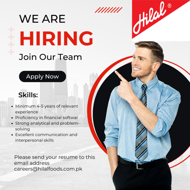 Hilal Foods is Hiring – Junior Manager Reporting & Budgeting in Karachi 2023