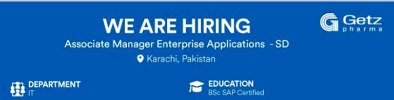 Associate Manager Enterprise Applications in Karachi, Pakistan