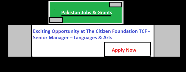 Exciting Opportunity at The Citizen Foundation TCF – Senior Manager – Languages & Arts