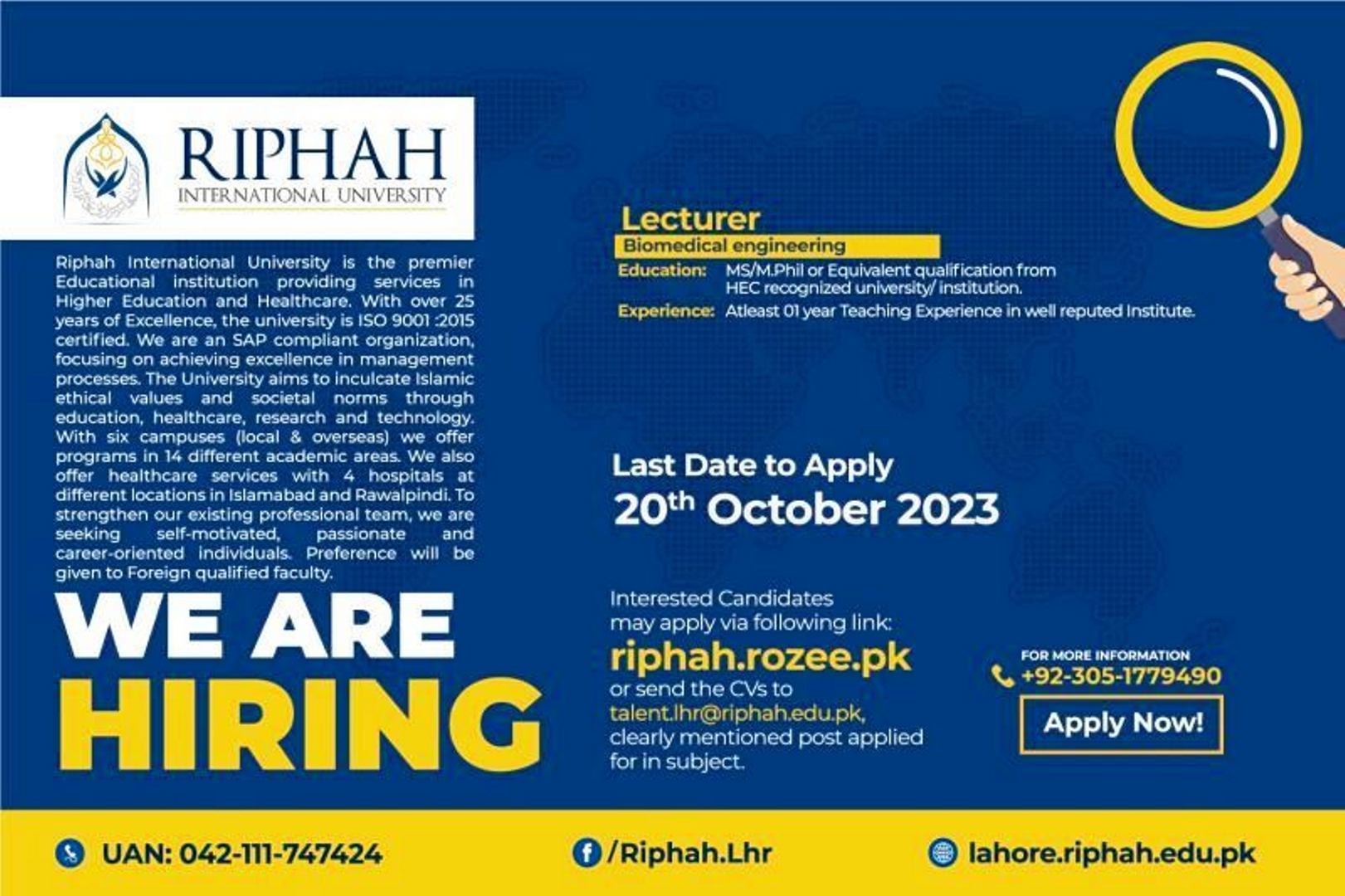  Riphah International University