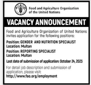 Exciting Career Opportunities at the Food and Agriculture Organization of the United Nations