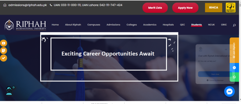 Riphah International University Exciting Career Opportunities Await