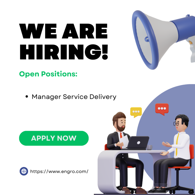 Step into Success: Apply for the Manager Service Delivery Job Opening at Engro Corporation, Karachi