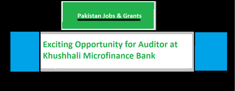 Exciting Opportunity for Auditor at Khushhali Microfinance Bank