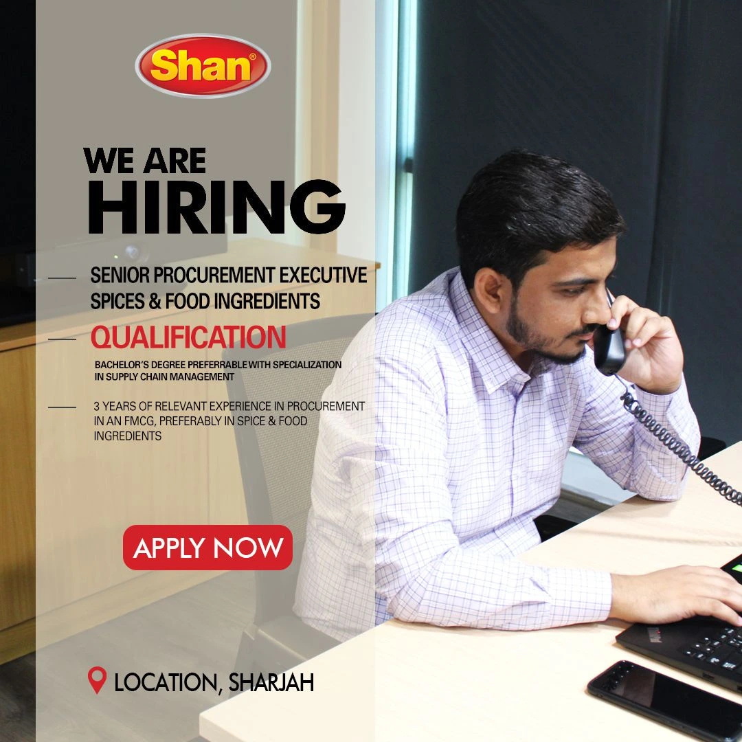 Join Shan as a Senior Procurement Executive in Spices & Food Ingredients