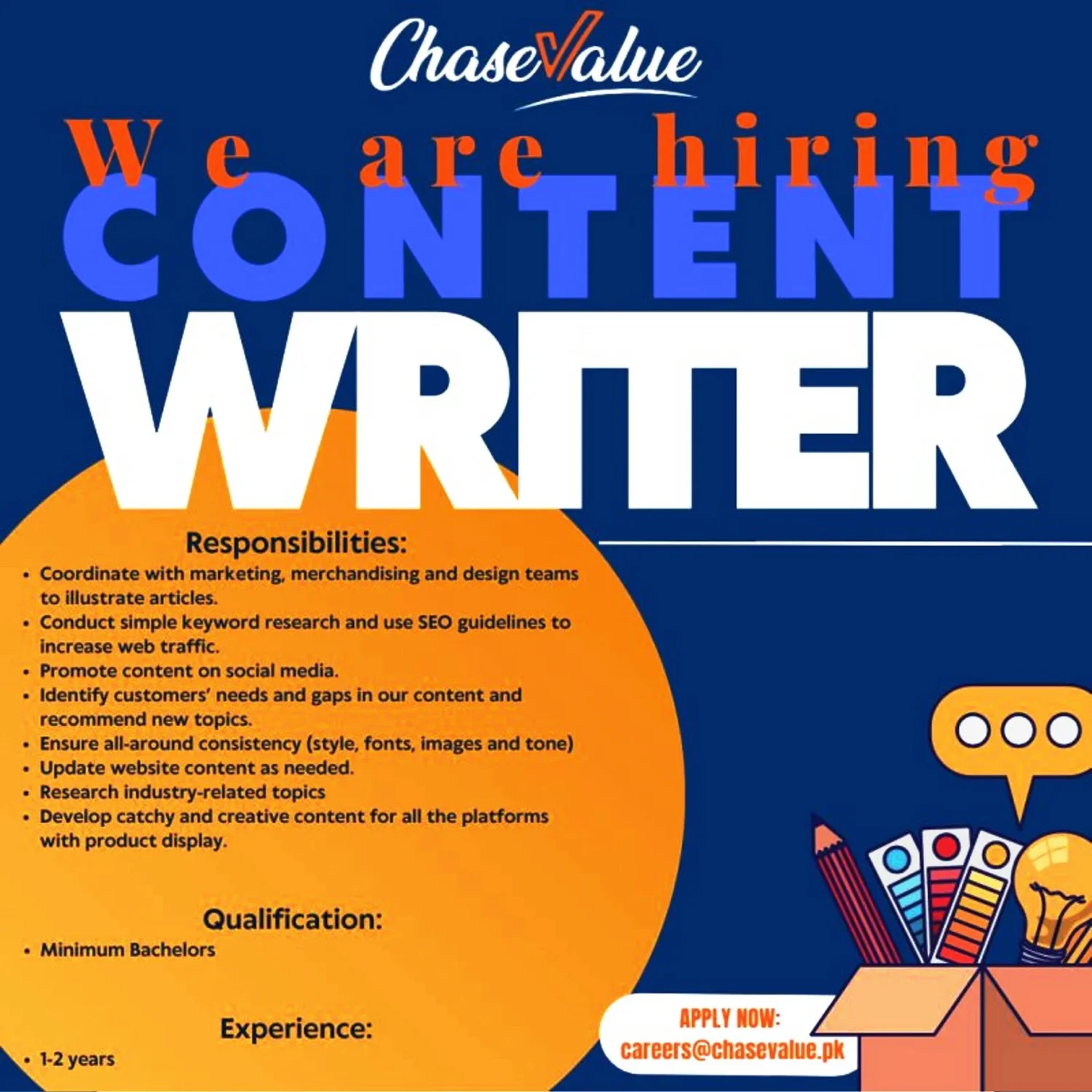 Chase Value - Content Writer Position