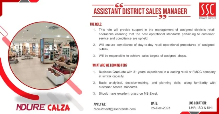 Join Ndure Calza as Assistant District Sales Manager