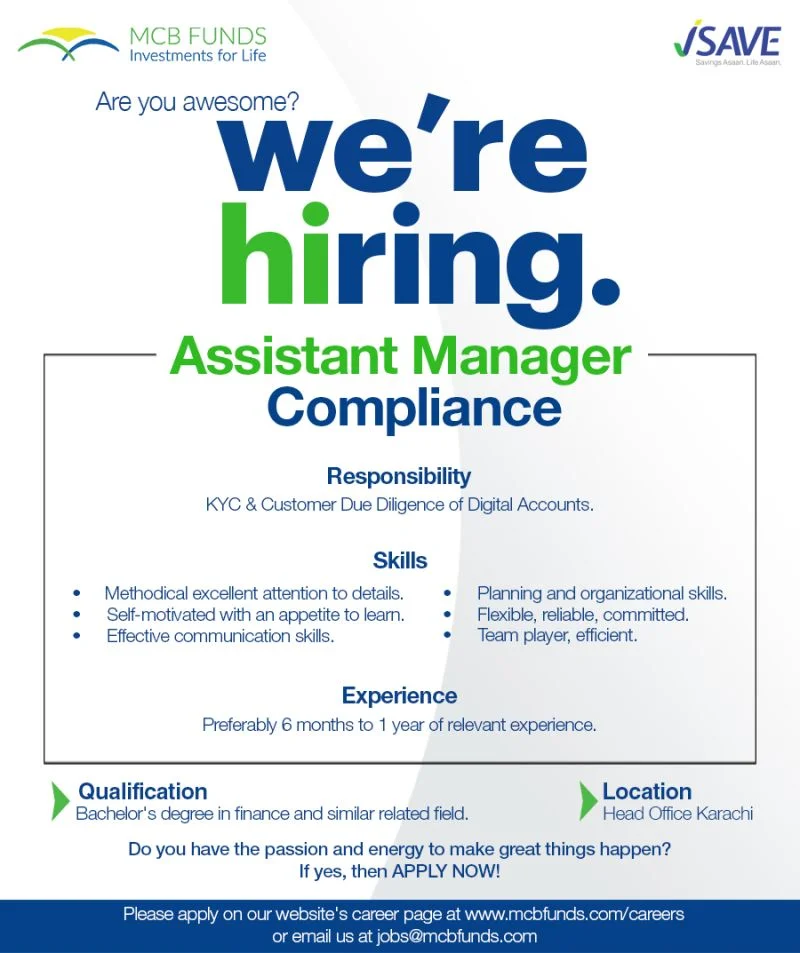 Join Us as Assistant Manager Compliance