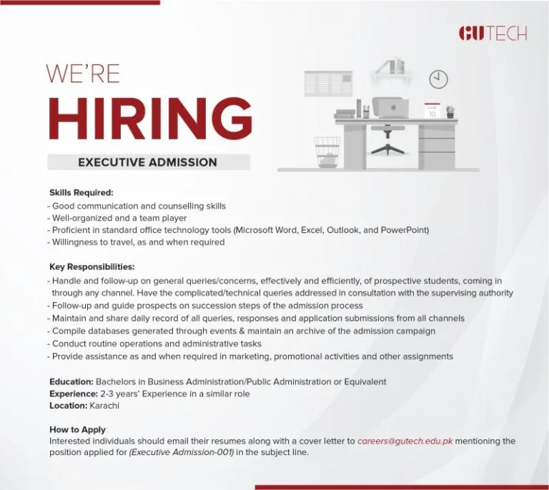 Executive Admission – Join the CUTECH Team