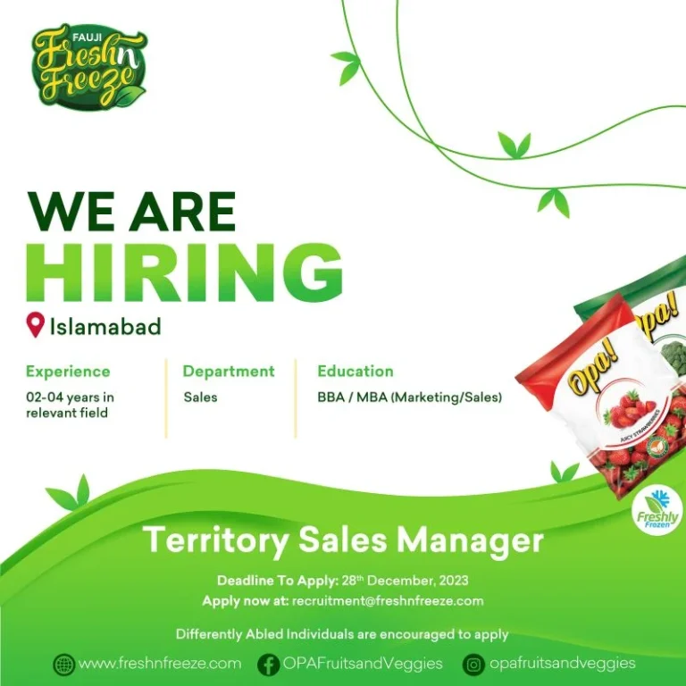 Territory Sales Manager Career Opportunity at Freshn Freeze