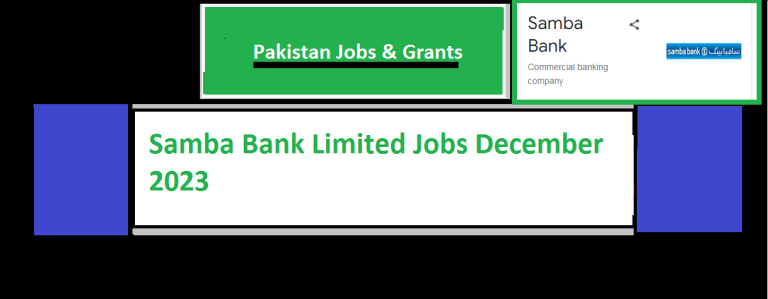 Samba Bank Limited Jobs December 2023