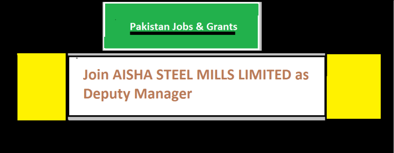 Join AISHA STEEL MILLS LIMITED as Deputy Manager – Internal Audit Department