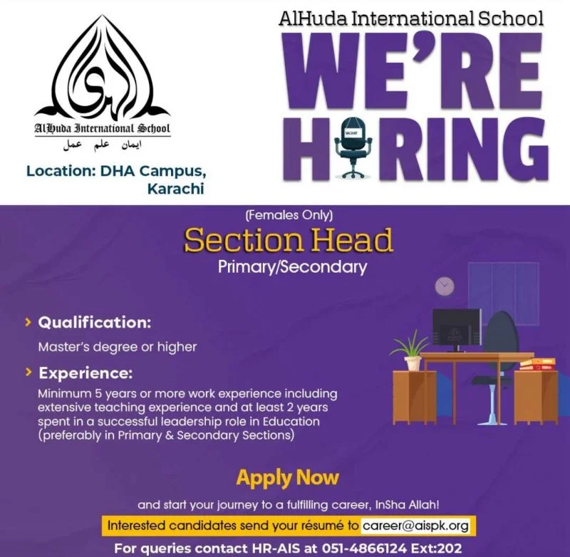 Opportunity at AlHuda International School