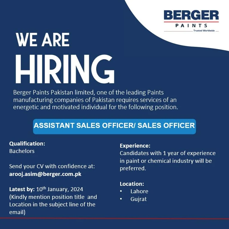 NOW HIRING: ASSISTANT SALES OFFICER/ SALES OFFICER