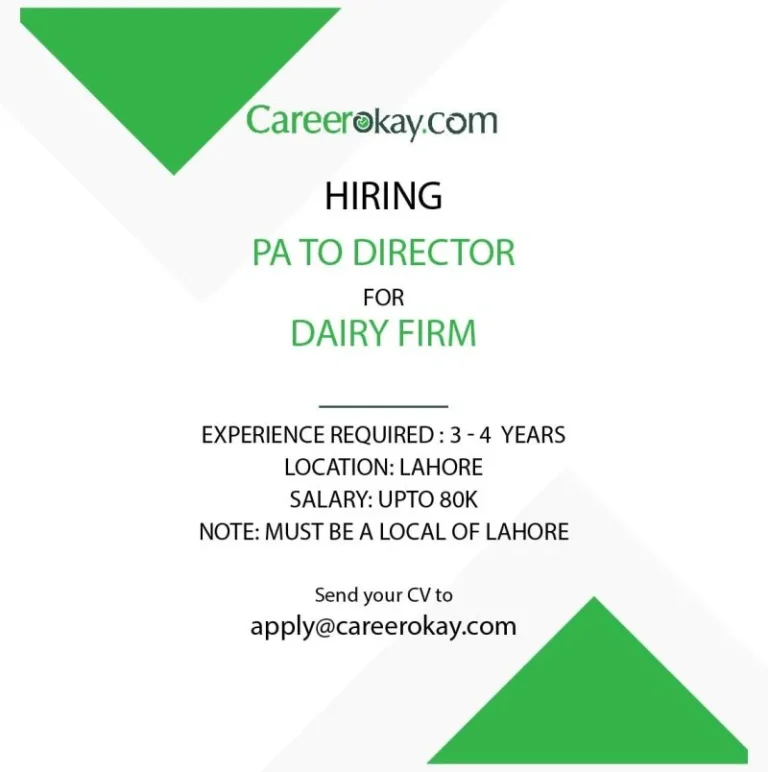 Job Opportunity: PA to Director at Leading Dairy Firm