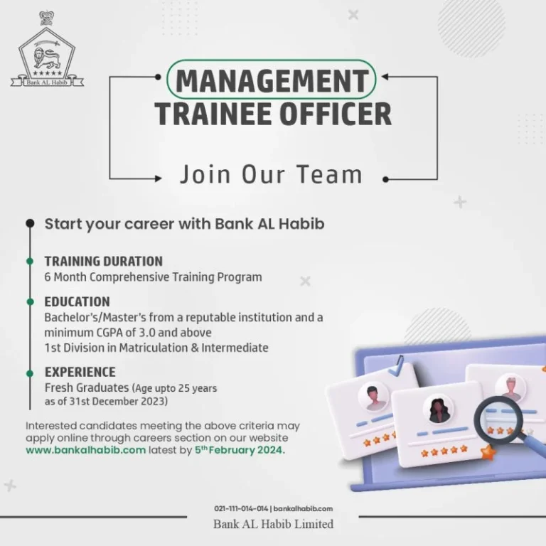 Bank AL Habib Management Trainee Officer Program